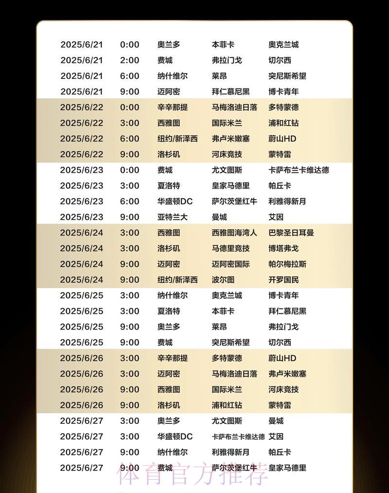 世界杯最新赛程安排及发布时间全面解析